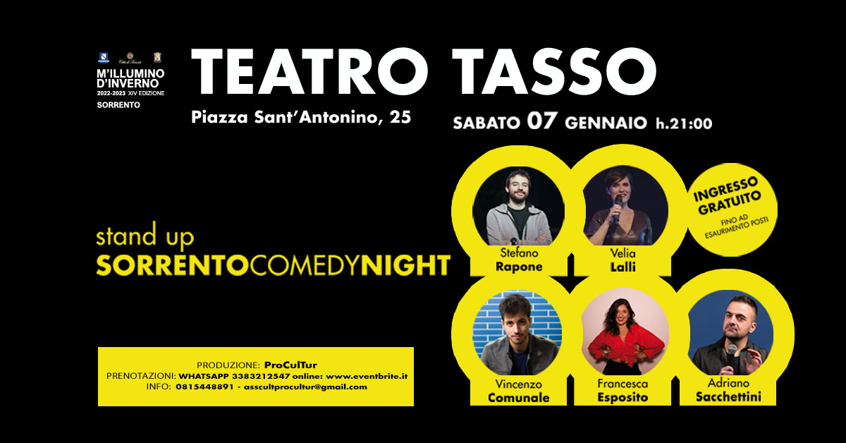 Tutto pronto per il Sorrento Comedy Night