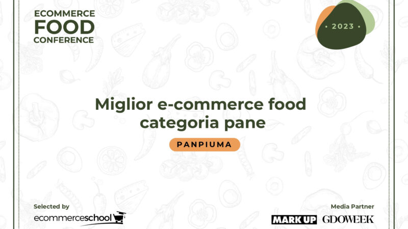 Pan Piuma conquista il premio  “Miglior E-commerce Food Categoria Pane” 2023