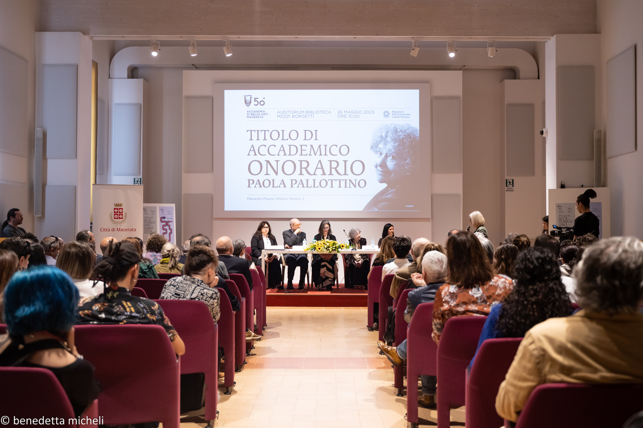 Paola Pallottino riceve il ‘Titolo di Accademico Onorario’ dall’Accademia di Belle Arti