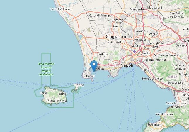 Scossa di terremoto di magnitudo 3.9 nella zona dei Campi Flegrei