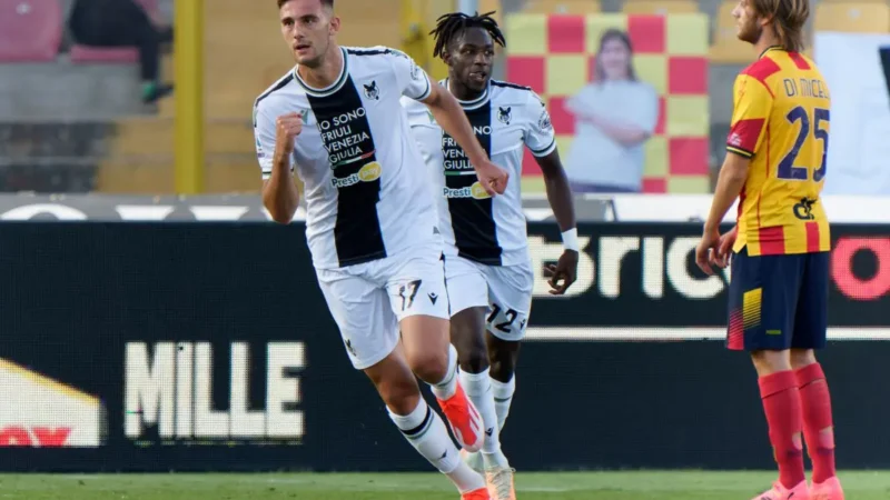 L’Udinese vince a Lecce, punti d’oro verso la salvezza