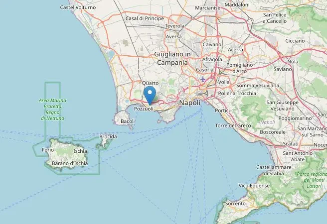 Sciame sismico nell’area dei Campi Flegrei, scossa maggiore di magnitudo 4.4