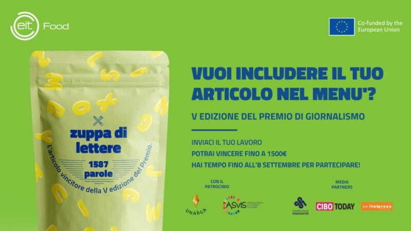 Torna in Italia il Premio di Giornalismo di EIT Food