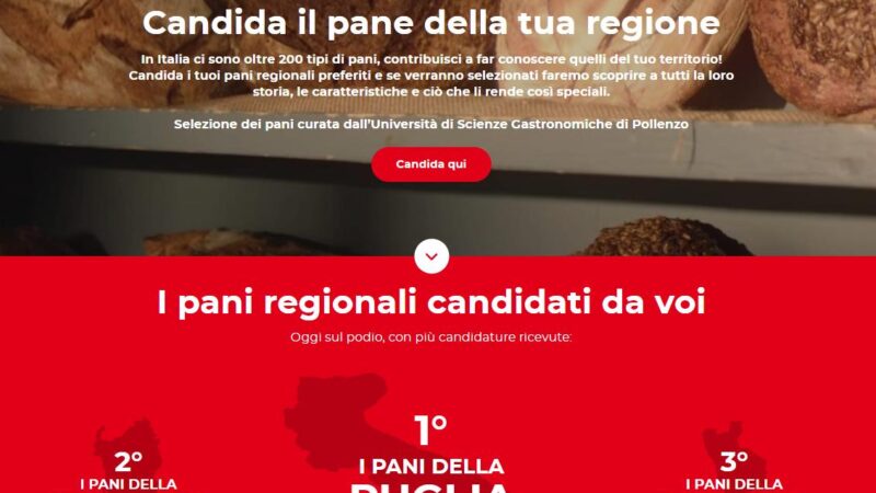 Nutella, prorogata l’iniziativa “Candida il pane della tua Regione”