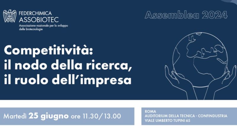 Competitività e ricerca, il 25 giugno l’Assemblea Assobiotec