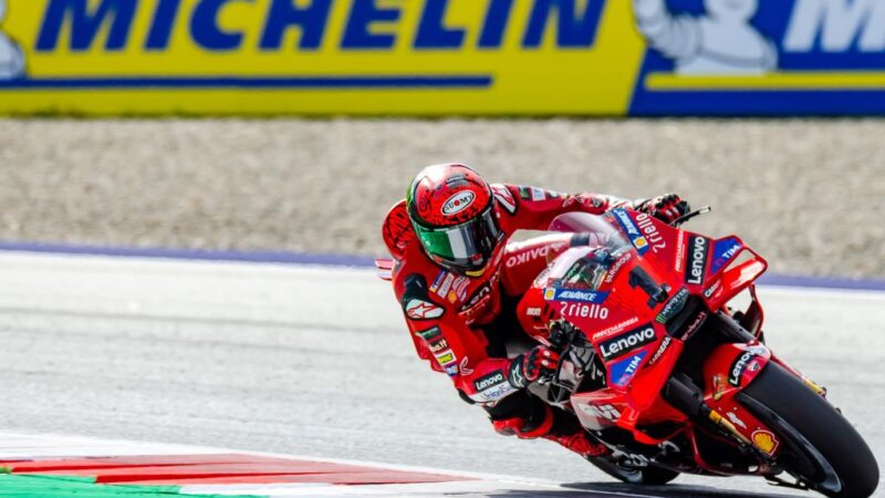 MotoGp, in Austria Bagnaia precede Martin e torna leader solitario