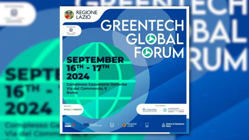 Imprese, il 16 e 17 settembre a Roma il “Greentech Global Forum”