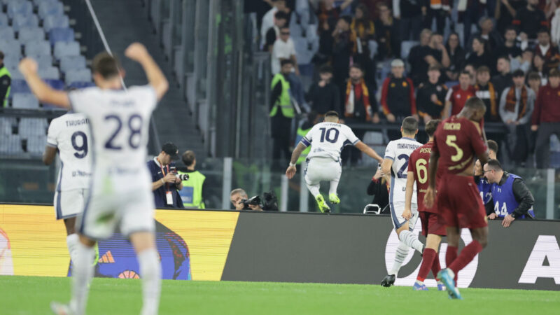 Gol di Lautaro e l’Inter espugna l’Olimpico, 1-0 alla Roma