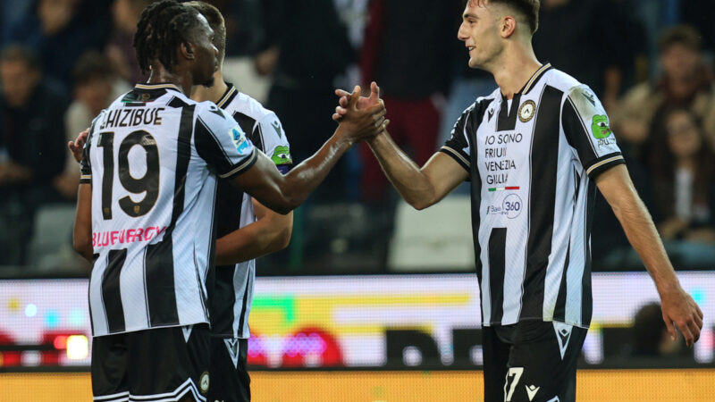 Lucca e Davis in gol, l’Udinese batte il Cagliari 2-0