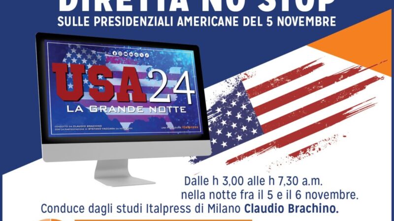 “La Grande Notte”, diretta no stop dell’Italpress per le elezioni Usa