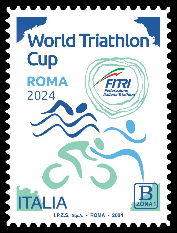 Triathlon, emesso un francobollo per la World Cup a Roma