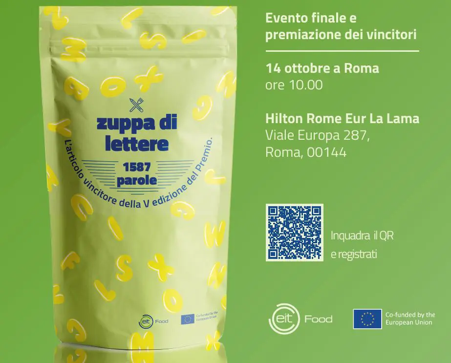 Eit Food, Zaltzman apre cerimonia Premio di giornalismo agroalimentare