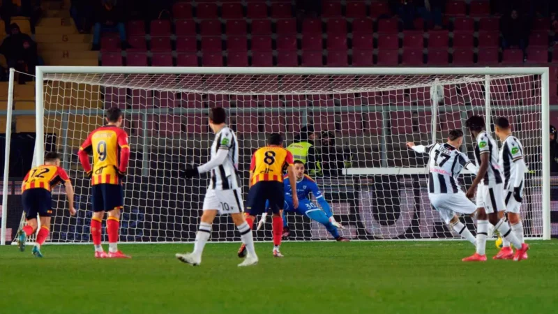 L’Udinese passa a Lecce 1-0, Lucca croce e delizia