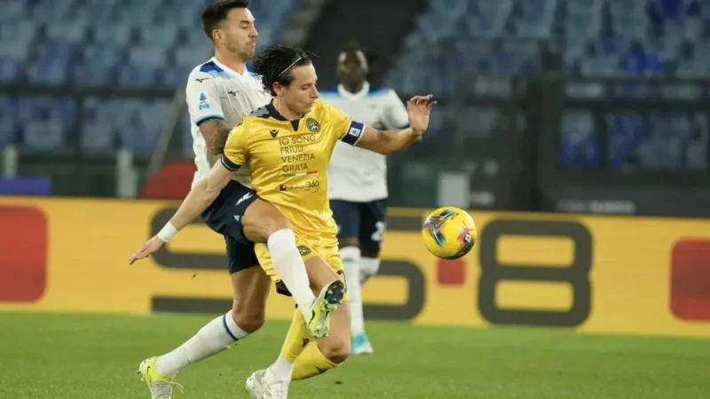 Pari contro l’Udinese, la Lazio manca il sorpasso sulla Juve