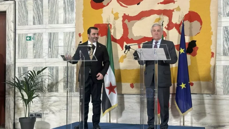 Tajani “L’Italia aiuterà la Siria a trovare la sua stabilità”