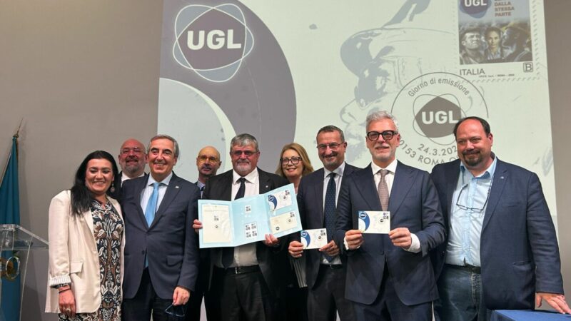 UGL celebra 75 anni, un francobollo commemorativo da Poste Italiane