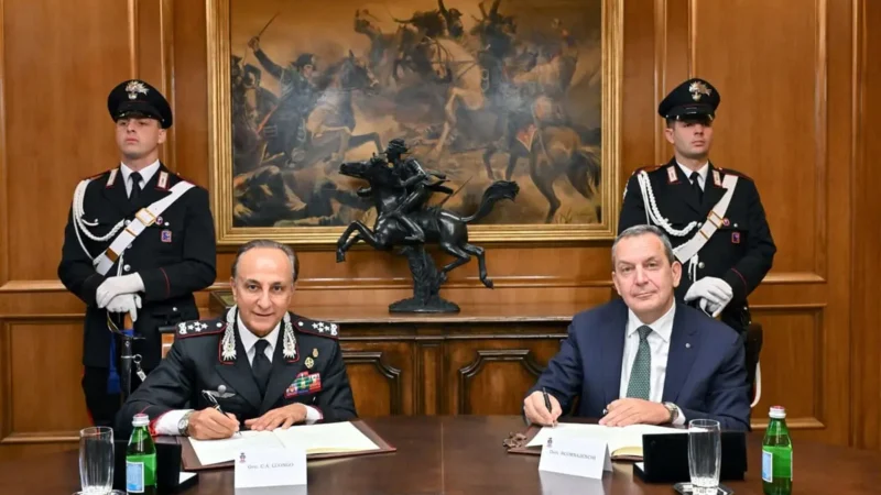 Protocollo d’intesa tra Carabinieri e Snam per la sicurezza aziendale e la tutela dell’ambiente