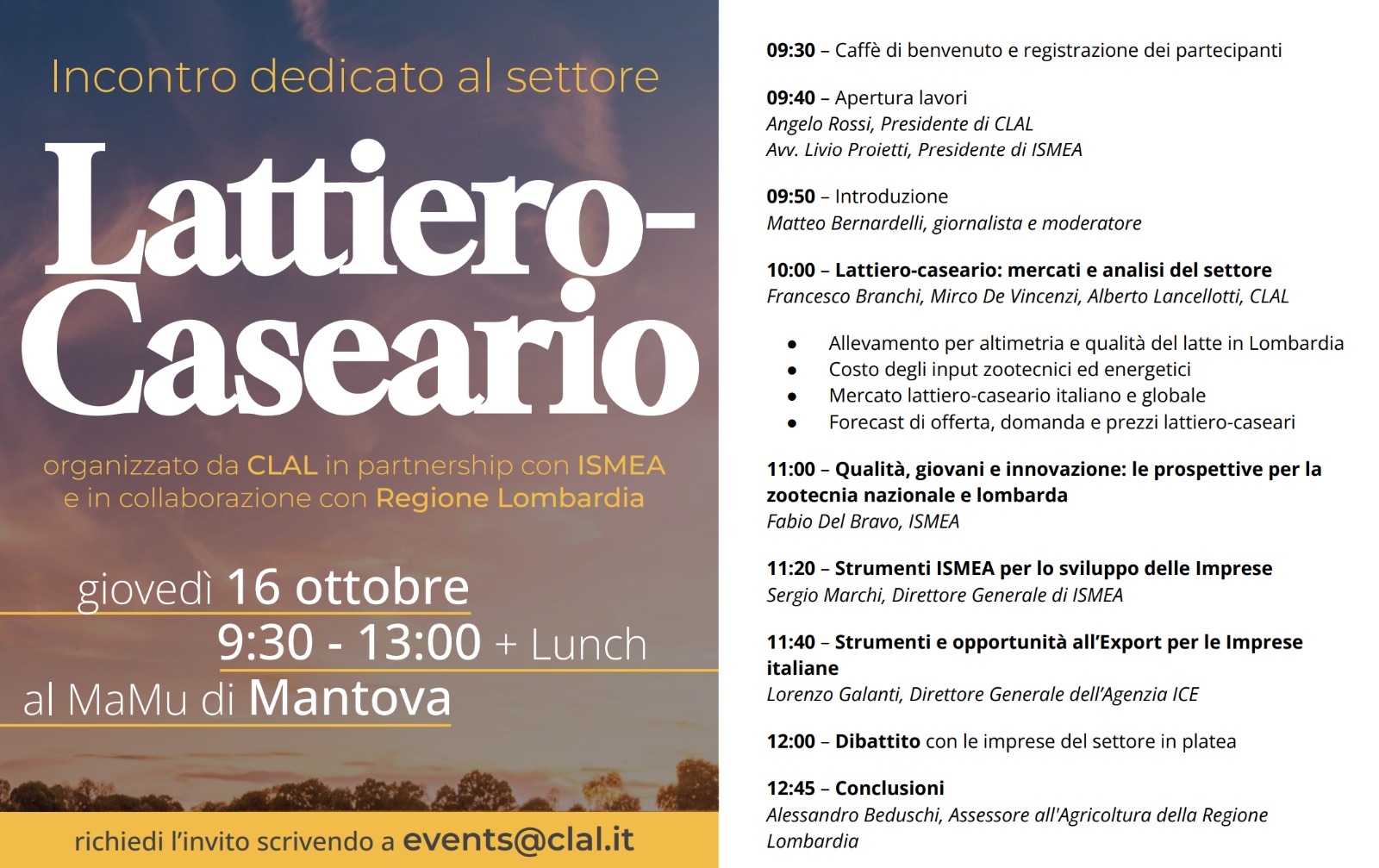 Ismea e Clal a Mantova per valorizzare il settore lattiero-caseario