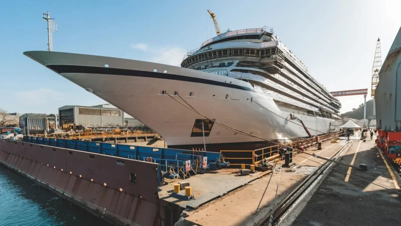 Fincantieri, varata la prima nave da crociera al mondo alimentata a idrogeno