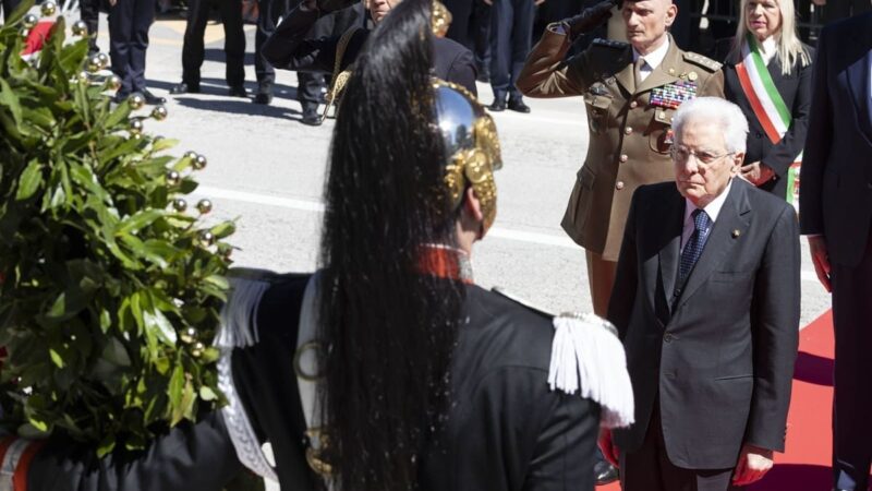 25 Aprile, Mattarella “La pace è il senso della Resistenza”