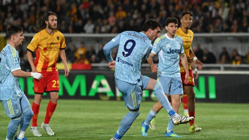 La Juve torna a vincere, a Lecce la decide Vlahovic