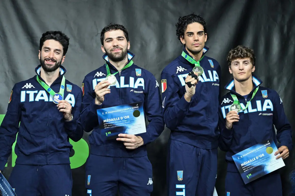 Agli Europei Italia d’oro anche nel fioretto maschile a squadre