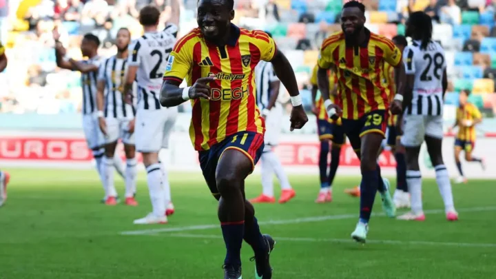Udinese-Lecce 0-3, quinto stop di fila per i bianconeri